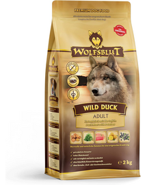 WOLFSBLUT Wild Duck Senior szárazeledel idősebb kutyáknak kacsával és burgonyával 12,5 kg