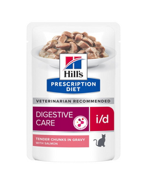 HILL'S Prescription Diet i/d Digestive Care nedves macskaeledel lazaccal 12x85g