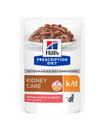 HILL'S Prescription Diet Feline k/d Kidney Care lazaccal 12x85 g-os tasakokban