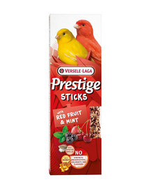 VERSELE-LAGA Prestige Sticks 2 lombikok piros gyümölccsel és mentával kanáriknak 60g