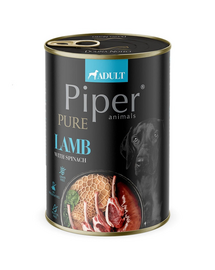 PIPER Pure bárány spenóttal 400g nedves kutyaeledel