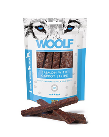 WOOLF Salmon With Carrot Strips Lazac csíkok sárgarépával 100g