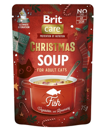 BRIT Care Cat Christmas soup fish 75 g ünnepi lazacleves eledel macskáknak
