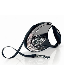FLEXI automata kutyapóráz Glam Splash Crystal M szalag 5m fekete