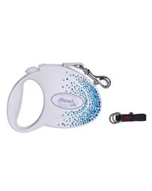 FLEXI automata kutyapóráz Glam Splash Ocean M szalag 5m fehér