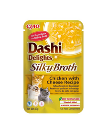 INABA Cat Dashi Delights Silky Broth Csirke és sajt 40g