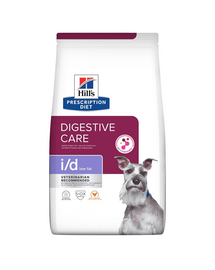 HILL'S Prescription Diet Canine i/d Low Fat Digestive Care Chicken 4 kg érzékeny emésztőrendszerű kutyák számára