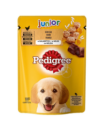 PEDIGREE Junior csirke és rizs aszpikban 01 kg x24