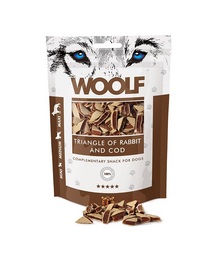 WOOLF Rabbit And Cod Triangle Háromszögek bárányhússal és tőkehallal 100g