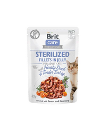 BRIT Care Fillets in Jelly Sterilized Duck&Turkey 85 g