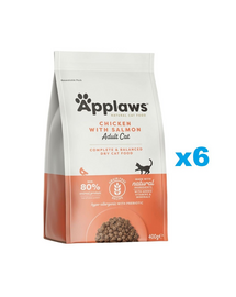 APPLAWS Cat Adult Chicken and Extra Salmon 2,4 kg (6x400g) csirke lazaccal macskáknak