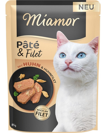 MIAMOR Pate and Filet with Chicken csirke filé darabok 85 g