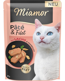 MIAMOR Pate and Filet with Salmon szeletelt lazacfilé 85 g