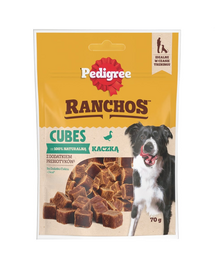 PEDIGREE Ranchos Cubes 70 g kiegészítő takarmány felnőtt kutyáknak kacsával