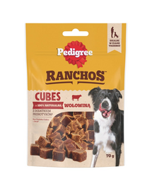 PEDIGREE Ranchos Cubes 70 g kiegészítő eledel felnőtt kutyáknak marhahússal