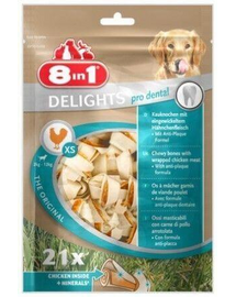 8IN1 Jutalomfalat Dental Delights Bones XS 21 db