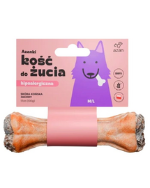 AZANKI Ló bőréből készült csont kutyáknak M/L 17cm