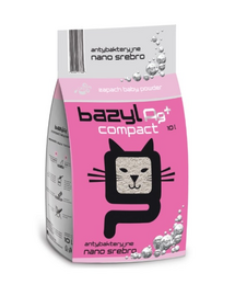 BAZYL Ag+ Compact Baby Powder 10 L żwirek bentonitowy z nano srebrem o zapachu baby powder dla kota