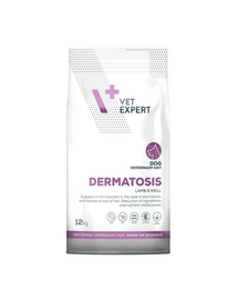 VET EXPERT Veterinary Diet Dog Dermatosis Lamb and Krill 12 kg