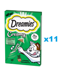DREAMIES Creamy kiegészítő eledel ízletes macskamentával macskáknak 44x10 g