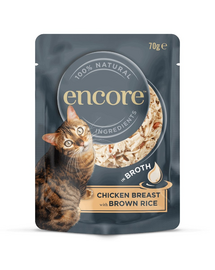 ENCORE Cat csirke barna rizzsel húslevesben macskáknak 16x70g