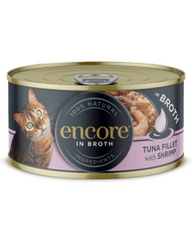 ENCORE Cat tonhalfilé garnélarákkal húslevesben macskáknak 16x70g