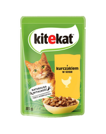 KITEKAT Csirke mártásban 85 g felnőtt macskák számára