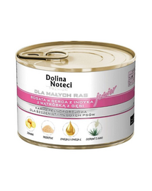 DOLINA NOTECI Prémium Junior pulykaszív és libamáj kisméretű kutyáknak185g