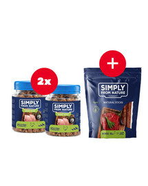 SIMPLY FROM NATURE Smart Bites Edzőfalatok baromfival kutyáknak 2 x 130 g + INGYEN jutalomfalat!