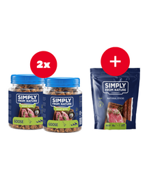 SIMPLY FROM NATURE Smart Bites Edzőfalatok libahússal kutyáknak 2 x 130 g + INGYEN jutalomfalat!