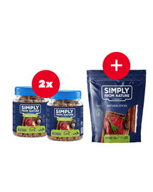 SIMPLY FROM NATURE Smart Bites Edzőfalatok vaddisznóhússal kutyáknak 2 x 130 g + INGYEN jutalomfalat!