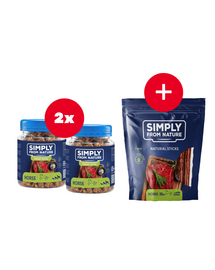 SIMPLY FROM NATURE Smart Bites Edzőfalatok lóhússal kutyáknak 2 x 130 g + INGYEN jutalomfalat!
