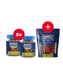 SIMPLY FROM NATURE Smart Bites Edzőfalatok báránnyal kutyáknak 2 x 130 g + INGYEN jutalomfalat!