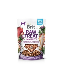 BRIT Raw Treat Freeze Dried Immunity 40 g liofilizált csemege juhhús és csirkehús probiotikumokkal kutyáknak