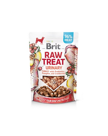 BRIT Raw Treat Freeze Dried Urinary 40 g liofilizált csemege Probiotikumokkal dúsított pulykahús kutyáknak