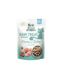 BRIT Care Raw Treat Freeze Dried Urinary Cat 40 g liofilizált csemege Csirke és pulyka probiotikumokkal macskáknak
