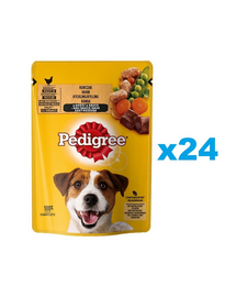 PEDIGREE Adult tasak 24x100g nedves eledel felnőtt kutyáknak csirkedarabokkal és zöldségekkel mártásban
