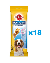 PEDIGREE DentaStix (közepes fajták) fogászati csemegék kutyáknak 54 db. - 18x77g