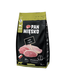PAN MIĘSKO Pulyka libával macskák számára, száraz táp (S) 5 kg
