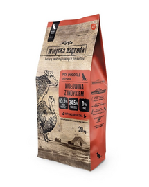 WIEJSKA ZAGRODA Marhahús pulykával kutyák számára, száraz táp (L) 20 kg