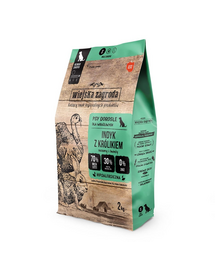 WIEJSKA ZAGRODA Pulyka nyúllal kutyáknak, száraz táp (S) 2 kg