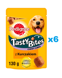 PEDIGREE Tasty Bites Chewy Cubes kutyakaját csirkével 6x130 g