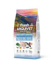 ARQUIVET Fresh Senior Light Félnedves táplálék idős kutyáknak Pulyka és fehér hal 10 kg
