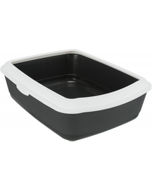 TRIXIE Classic sötétszürke/fehér macskaalom 37x15x47 cm-es alomtálca