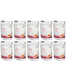 DOLINA NOTECI PIPER Animals Cat z łososiem 10x100 g mokra karma dla kota