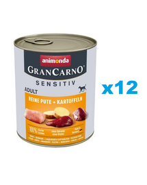ANIMONDA Grancarno Sensitive indyk z ziemniakami 12x800 g