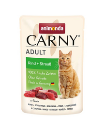 ANIMONDA CARNY Macskaeledel marha struccal 85 g