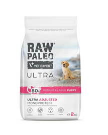 RAW PALEO Ultra Pork Medium&Large Puppy 2kg közepes és nagy testű kiskutyák számára sertéshús