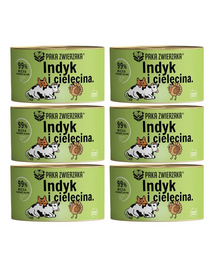 PAKA ZWIERZAKA Karma mokra Indyk z cielęciną 6x200 g