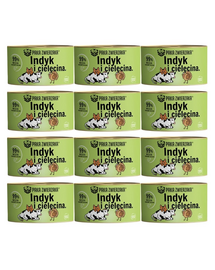PAKA ZWIERZAKA Karma mokra Indyk z cielęciną 12x200 g